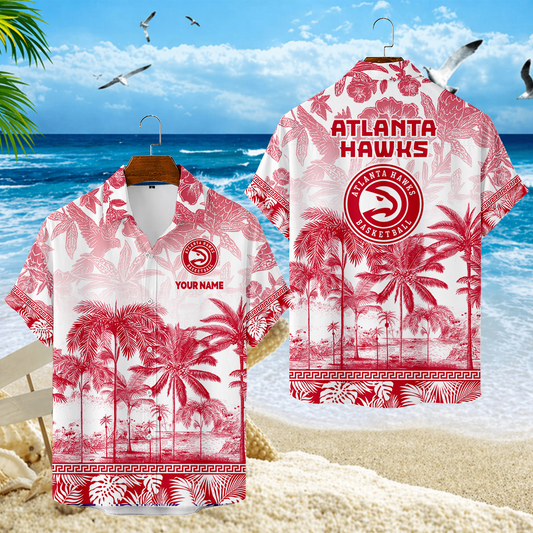 ELITE EDITION - NEW CUSTOMIZED AHA ATLANTA HAWKS UNISEX HAWAIIAN SHIRT - NBA17