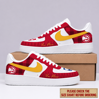 FINAL SALE - NEW CUSTOMIZED NBA17 AHA ATLANTA HAWKS AF1 SNEAKERS