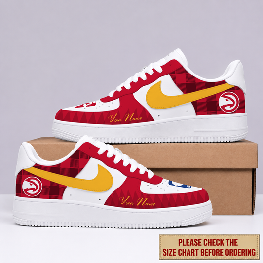 FINAL SALE - NEW CUSTOMIZED NBA17 AHA ATLANTA HAWKS AF1 SNEAKERS