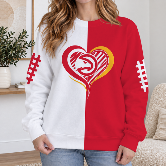 ELITE EDITION - NEW CUSTOMIZED AHA ATLANTA HAWKS RIBBED HOODIE & SWEATSHIRT - NBA17