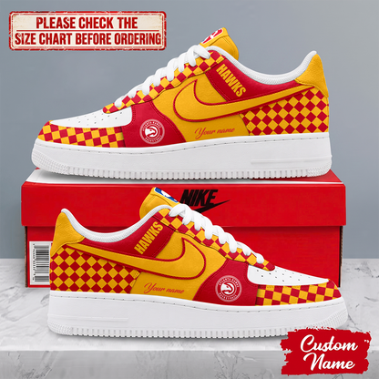 FINAL SALE - NEW CUSTOMIZED NBA17 AHA ATLANTA HAWKS AF1 SNEAKERS