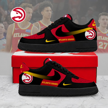 HOT DEAL - NEW CUSTOMIZED NBA17 AHA ATLANTA HAWKS AF1 SNEAKERS