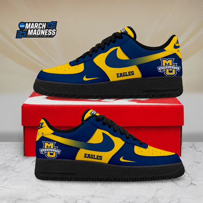 ELITE EDITION - NEW CUSTOMIZED NCAA MAM17 MGE MARQUETTE GOLDEN EAGLES AF1 SHOES