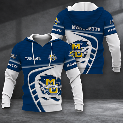 FINAL SALE - NEW CUSTOMIZED NCAA MAM17 MGE MARQUETTE GOLDEN EAGLES T-SHIRT, POLO SHIRT, ZIP POLO SHIRT, SWEATSHIRT, HOODIE & ZIP HOODIE