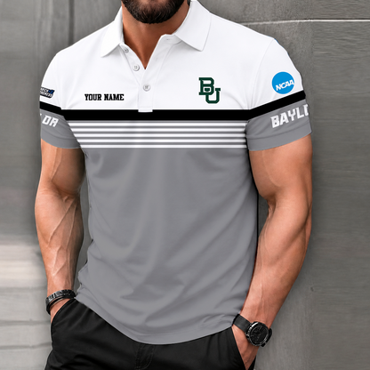 LIMITED EDITION - NEW CUSTOMIZED NCAA MAM18 BAB BAYLOR BEARS POLO SHIRT