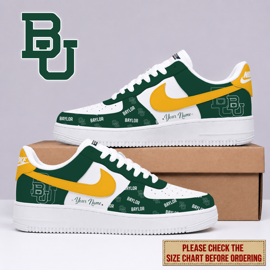 MEGA SALE - NEW CUSTOMIZED BAB BAYLOR BEARS AF1 SHOES - NCAA MAM18