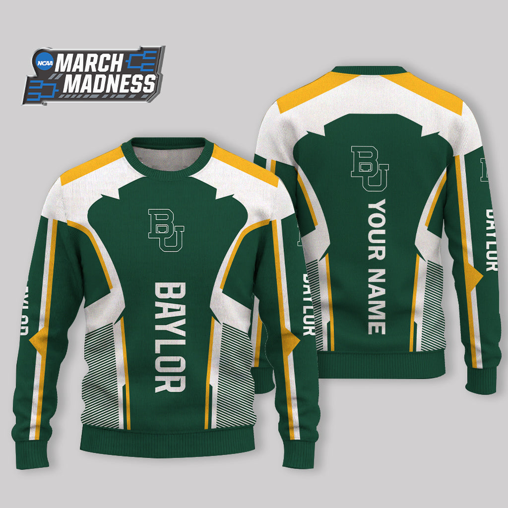 HOT DEAL - NEW CUSTOMIZED NCAA MAM18 BAB BAYLOR BEARS UGLY SWEATER