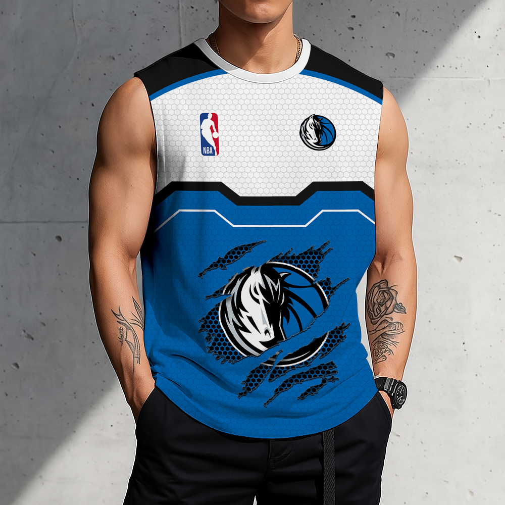 [LIMITED EDITION] NEW CUSTOMIZED NBA18 DMA DALLAS MAVERICKS MEN'S TANK TOP