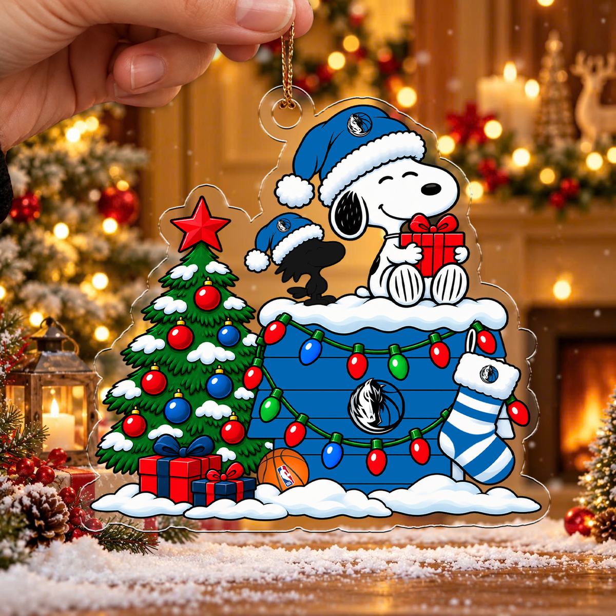 [HOT DEAL] NEW CUSTOMIZED NBA18 DMA DALLAS MAVERICKS CHRISTMAS ACRYLIC ORNAMENT