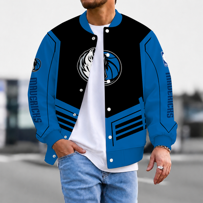 LIMITED DROP - NEW CUSTOMIZED DMA DALLAS MAVERICKS BASEBALL JACKET, SATIN VARSITY JACKET - NBA18