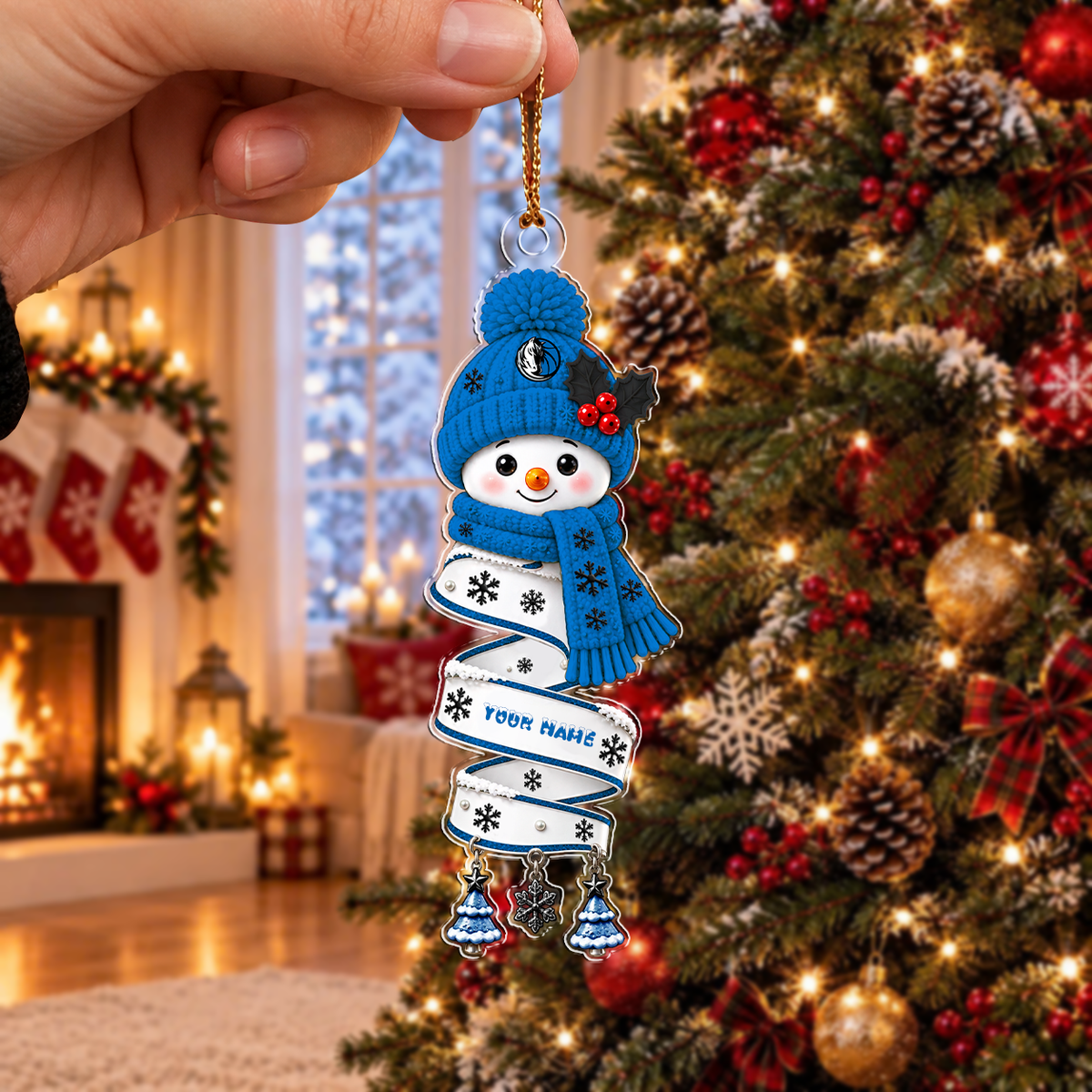 VIRAL EDITION - NEW CUSTOMIZED NBA18 DMA DALLAS MAVERICKS CHRISTMAS ACRYLIC ORNAMENT