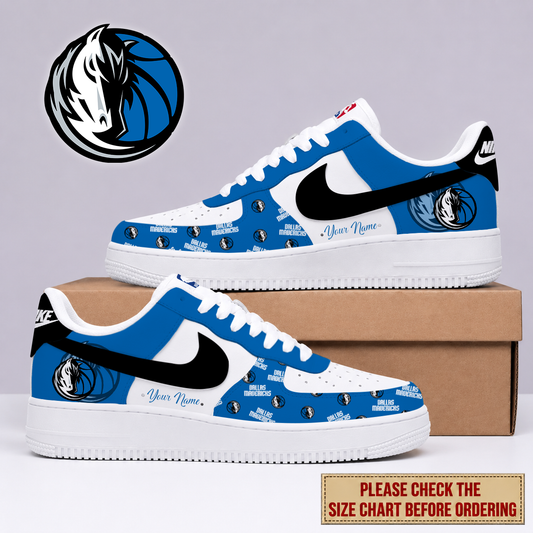 FLASH SALE - NEW CUSTOMIZED NBA18 DMA DALLAS MAVERICKS AF1 SNEAKERS