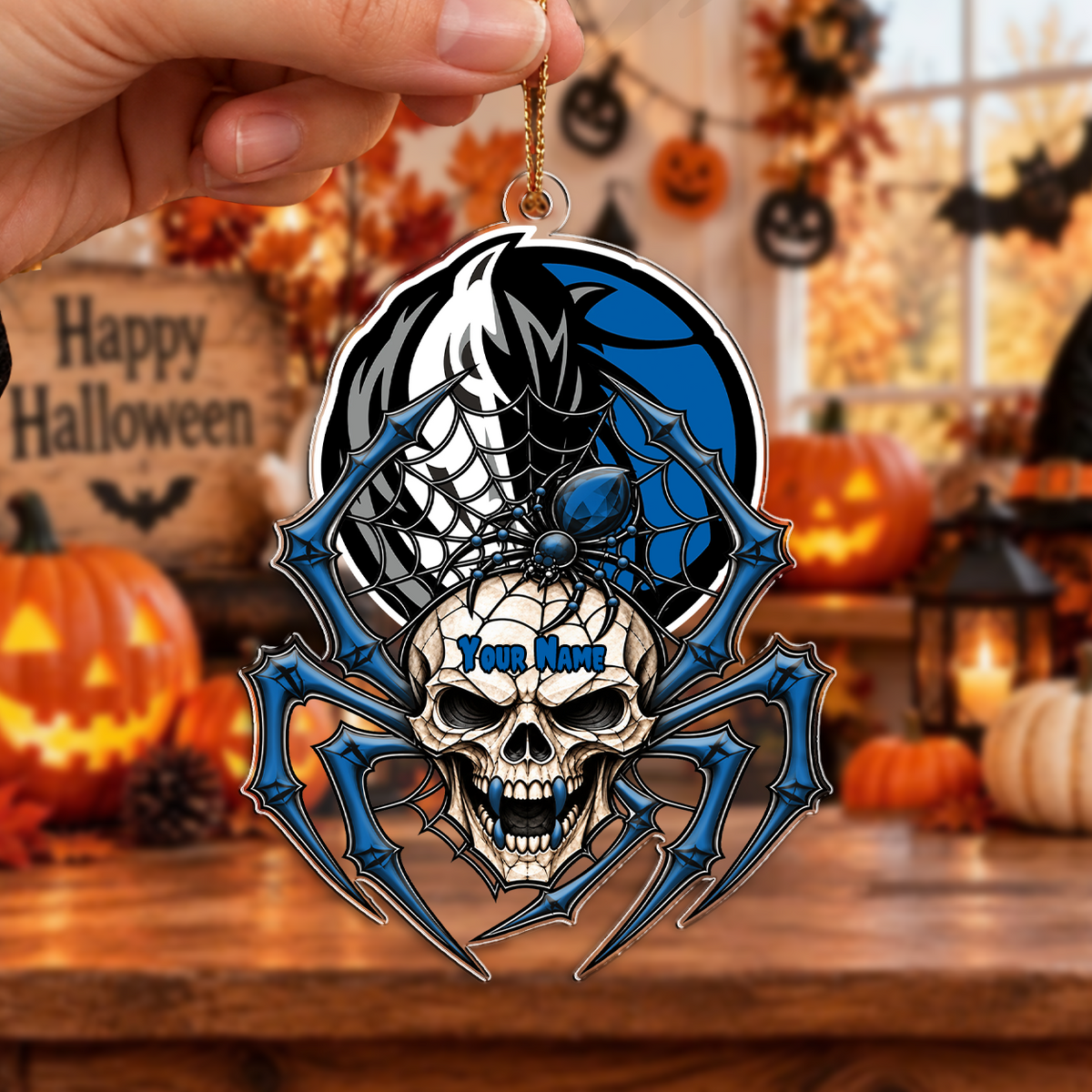 SPECIAL EDITION - NEW CUSTOMIZED NBA18 DMA DALLAS MAVERICKS HALLOWEEN ACRYLIC ORNAMENT