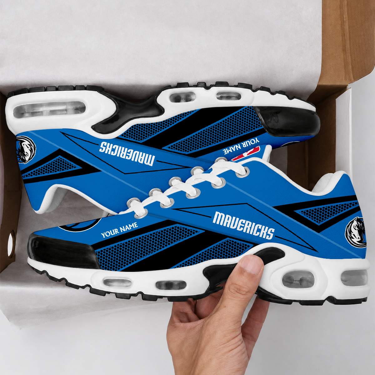 VIRAL EDITION - NEW CUSTOMIZED NBA18 DMA DALLAS MAVERICKS AIR MAX PLUS SNEAKERS