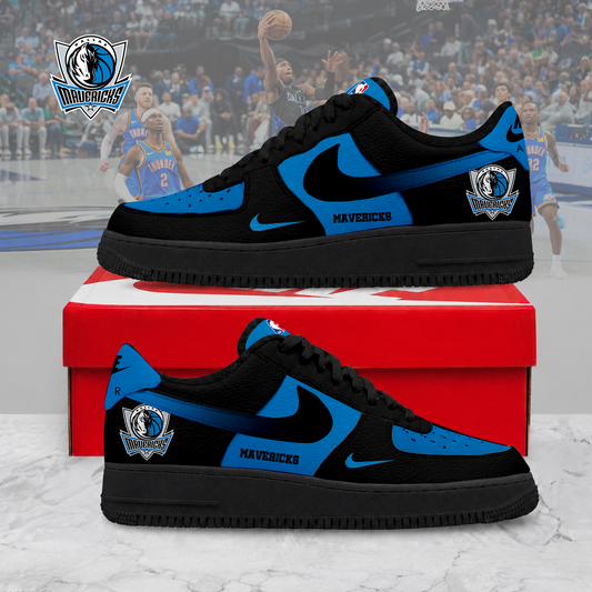 HOT DEAL - NEW CUSTOMIZED NBA18 DMA DALLAS MAVERICKS AF1 SNEAKERS