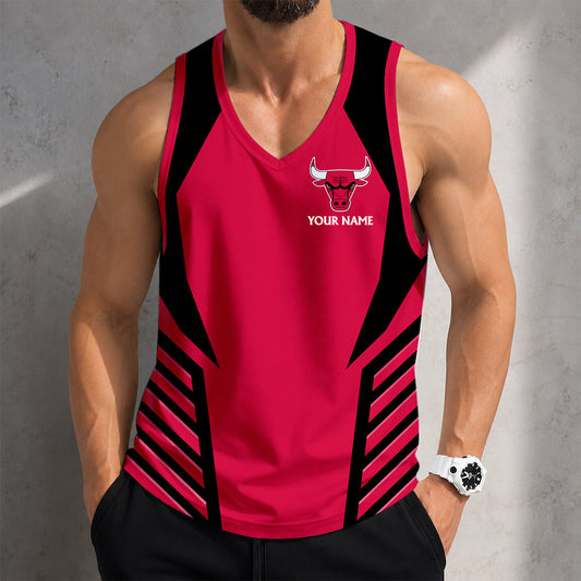 VIRAL EDITION - NEW CUSTOMIZED NBA19 CBU CHICAGO BULLS MEN'S TANK TOP