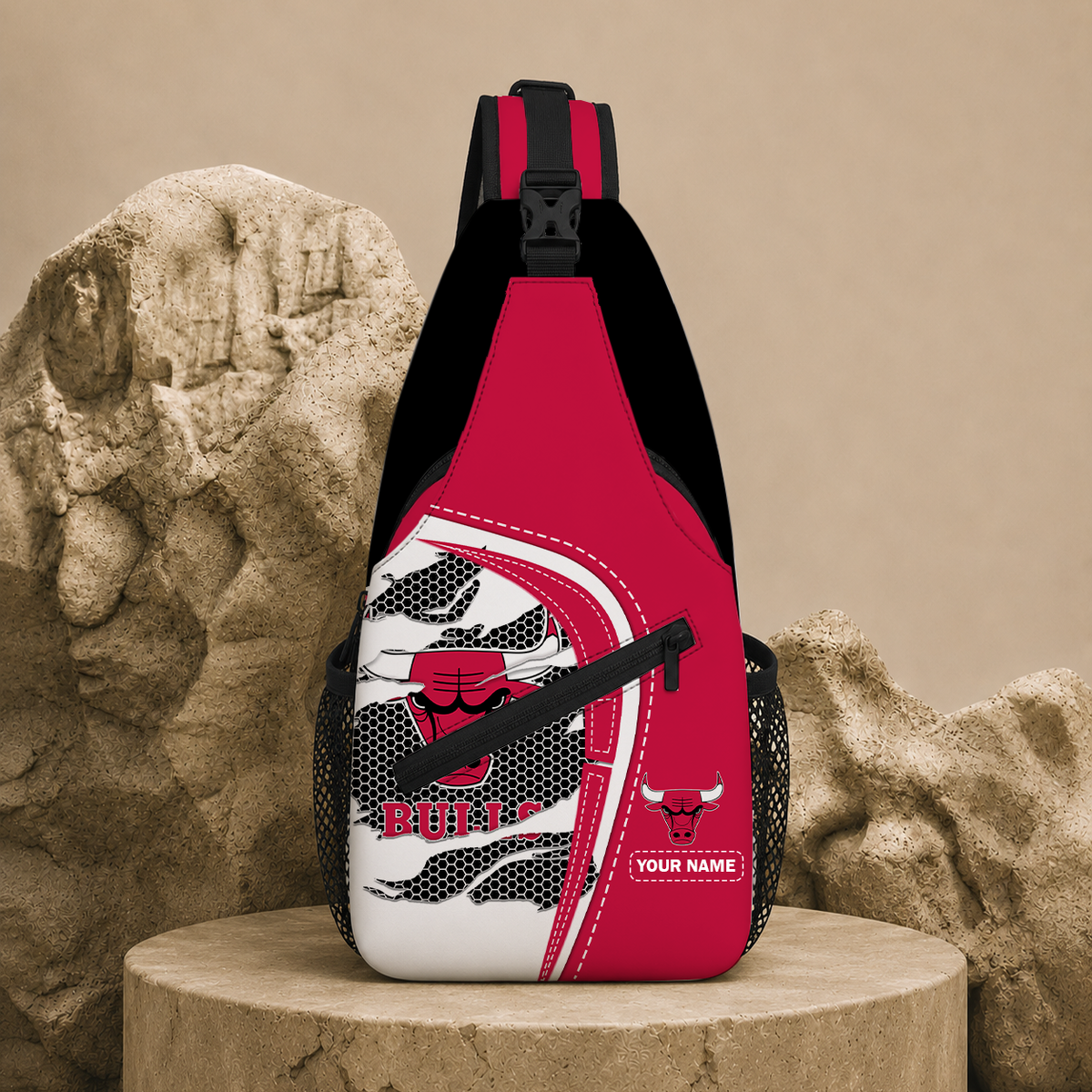 HOT DEAL - NEW CUSTOMIZED CBU CHICAGO BULLS SLING BAG - NBA19