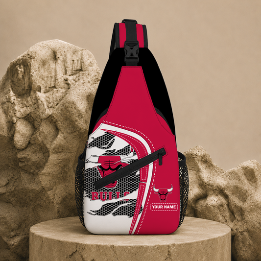 HOT DEAL - NEW CUSTOMIZED CBU CHICAGO BULLS SLING BAG - NBA19