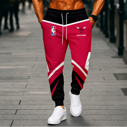 SPECIAL EDITION - NEW CUSTOMIZED NBA19 CBU CHICAGO BULLS SWEATPANTS
