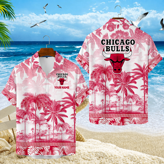 ELITE EDITION - NEW CUSTOMIZED CBU CHICAGO BULLS UNISEX HAWAIIAN SHIRT - NBA19