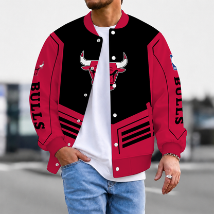 LIMITED DROP - NEW CUSTOMIZED CBU CHICAGO BULLS BASEBALL JACKET, SATIN VARSITY JACKET - NBA19