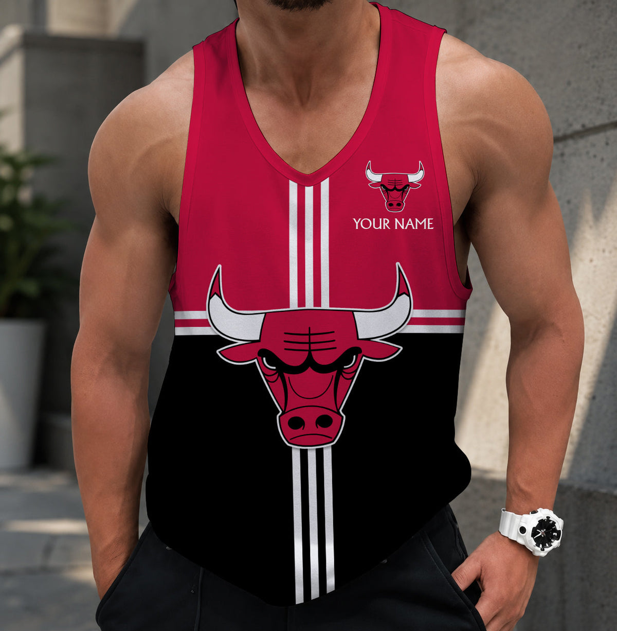 VIRAL EDITION - NEW CUSTOMIZED CBU CHICAGO BULLS MEN'S TANK TOP - NBA19