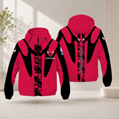 SPECIAL EDITION - NEW CUSTOMIZED NBA19 CBU CHICAGO BULLS WINDBREAKER JACKET