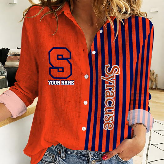 HOT DEAL - NEW CUSTOMIZED SYO SY ORANGE WOMEN CASUAL SHIRT FOR FAN | NCAA MAM19