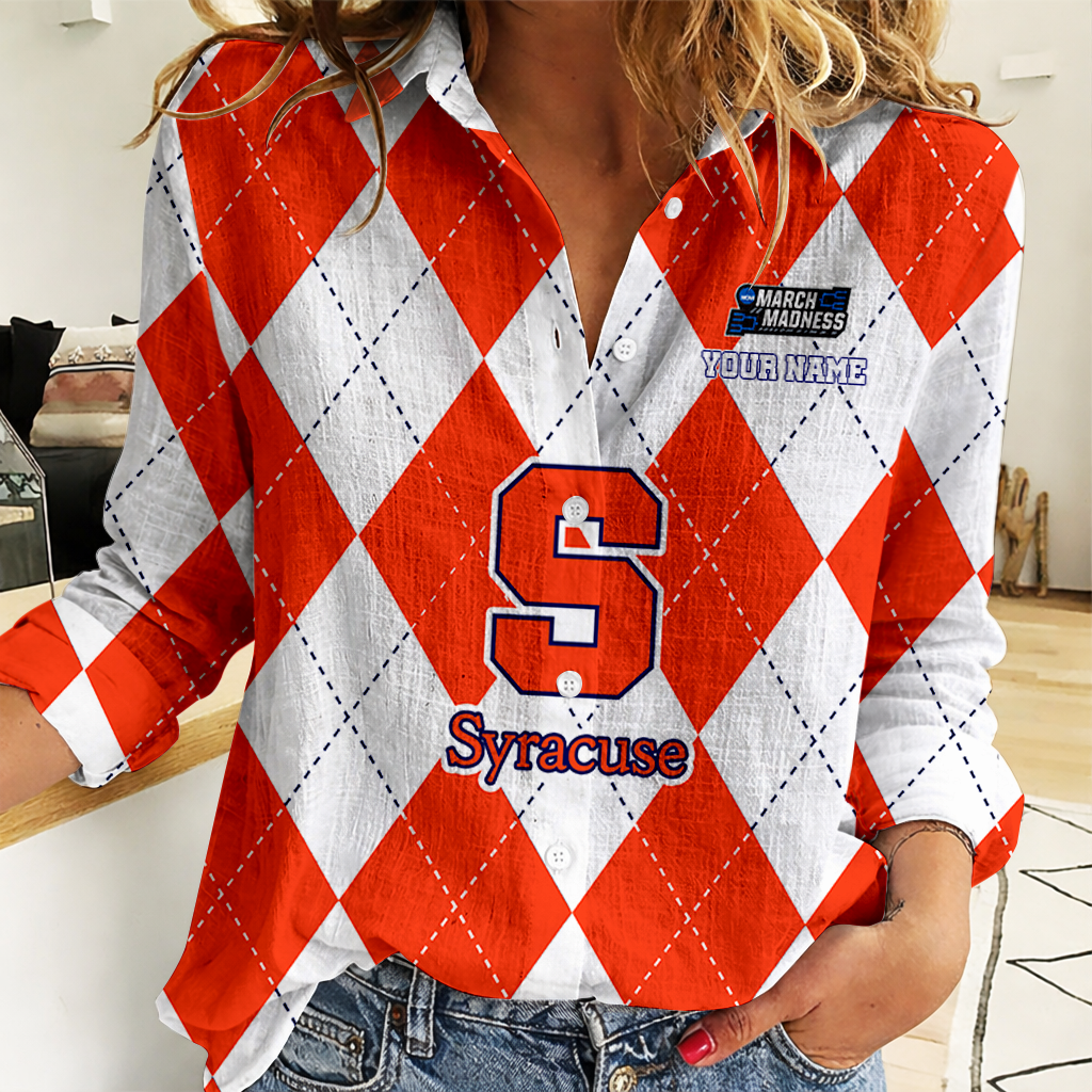 VIRAL EDITION - NEW CUSTOMIZED | NCAA MAM19 SYO SY ORANGE WOMEN CASUAL SHIRT FOR FAN