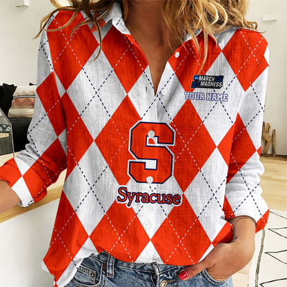 VIRAL EDITION - NEW CUSTOMIZED | NCAA MAM19 SYO SY ORANGE WOMEN CASUAL SHIRT FOR FAN