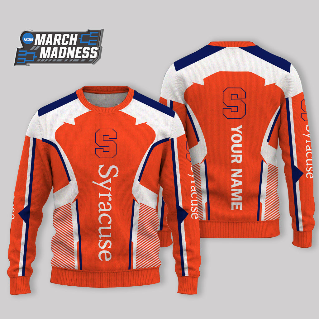 HOT DEAL - NEW CUSTOMIZED NCAA MAM19 SYO SYRACUSE ORANGE UGLY SWEATER