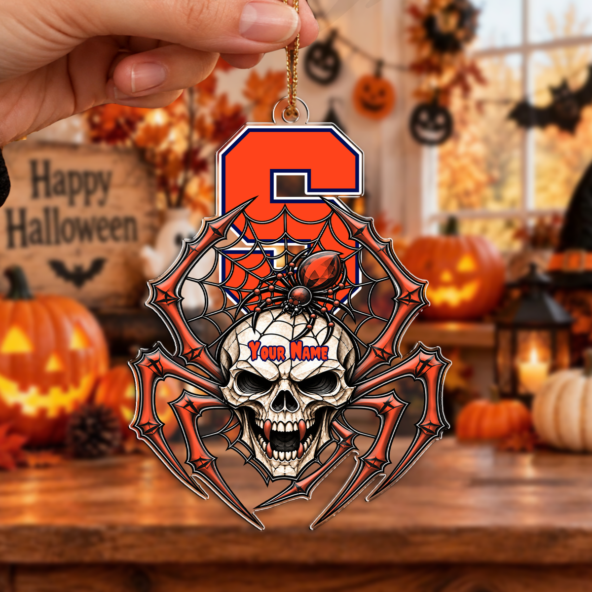 HOT DEAL - NEW CUSTOMIZED NCAA MAM19 SYO SYRACUSE ORANGE HALLOWEEN ACRYLIC ORNAMENT