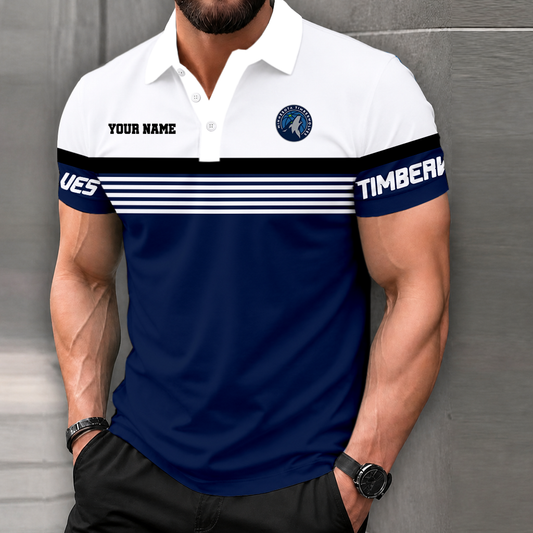 VIRAL EDITION - NEW CUSTOMIZED NBA05 MTW MINNESOTA TIMBERWOLVES POLO SHIRT
