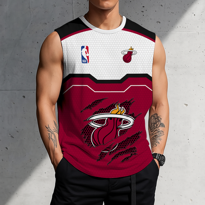 [LIMITED EDITION] NEW CUSTOMIZED NBA20 MHE MIAMI HEAT MEN'S TANK TOP