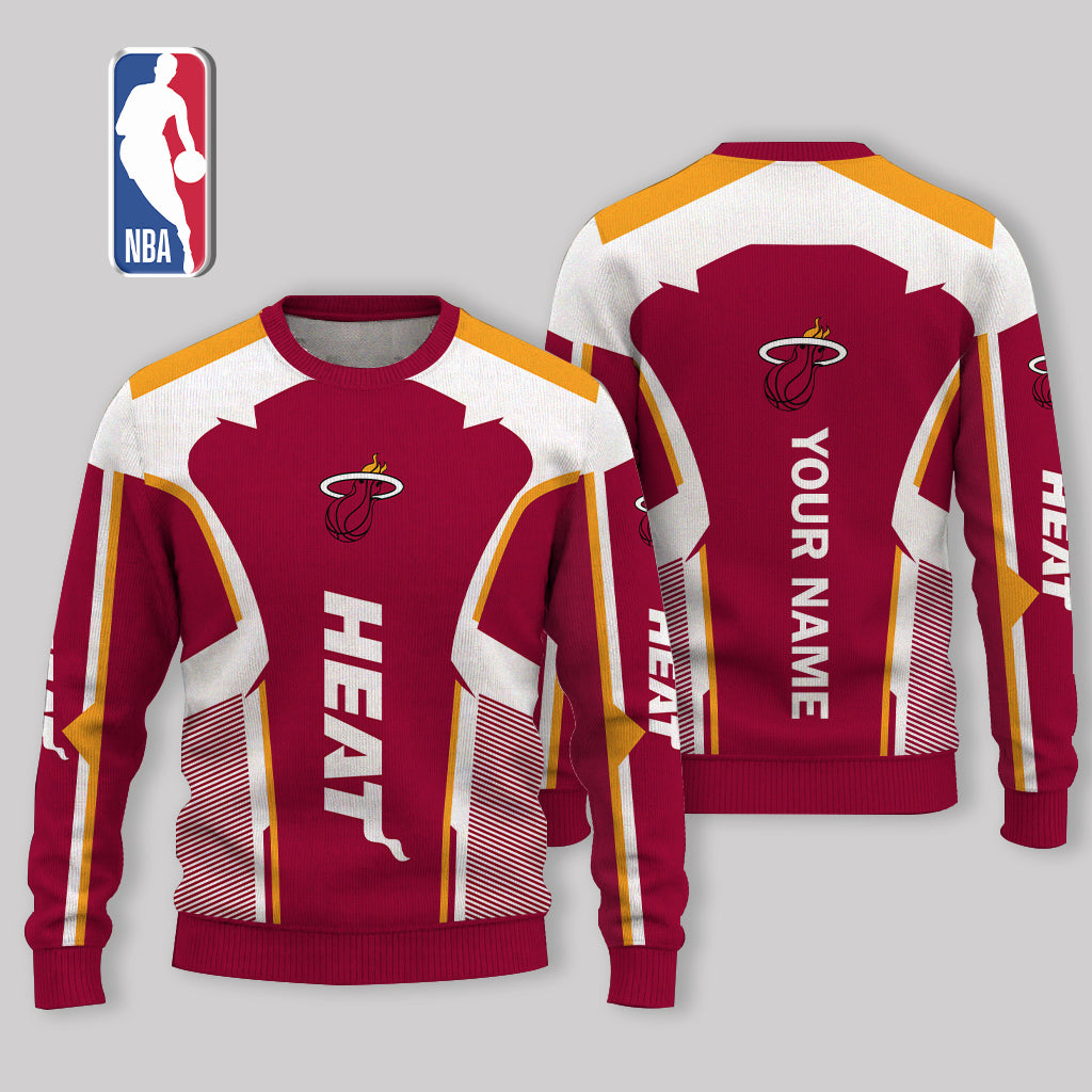 VIRAL EDITION - NEW CUSTOMIZED MHE MIAMI HEAT UGLY SWEATER - NBA20