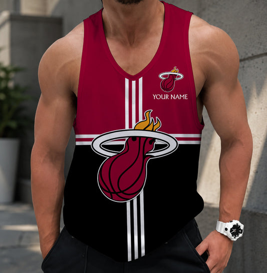 VIRAL EDITION - NEW CUSTOMIZED MHE MIAMI HEAT MEN'S TANK TOP - NBA20