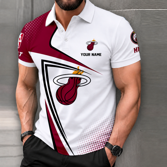 HOT DEAL - NEW CUSTOMIZED NBA20 MHE MIAMI HEAT T-SHIRT, POLO SHIRT, ZIP POLO SHIRT, SWEATSHIRT, HOODIE & ZIP HOODIE