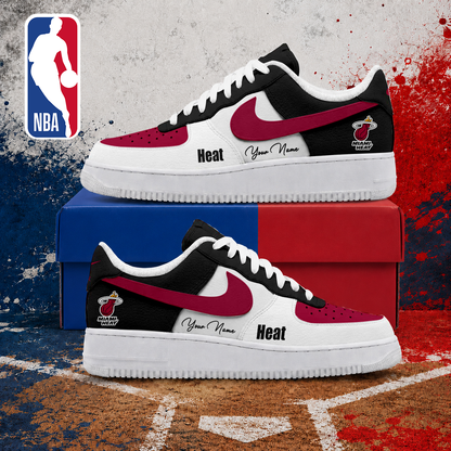 VIRAL EDITION - NEW CUSTOMIZED NBA20 MHE MIAMI HEAT AF1 SNEAKERS