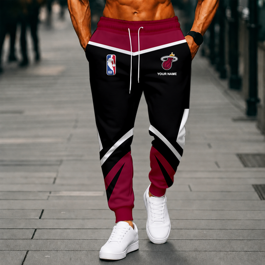 SPECIAL EDITION - NEW CUSTOMIZED NBA20 MHE MIAMI HEAT SWEATPANTS