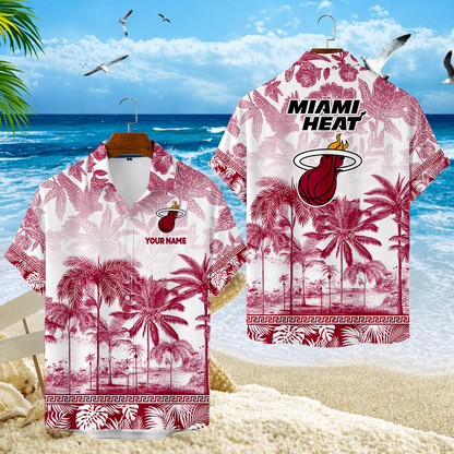 ELITE EDITION - NEW CUSTOMIZED MHE MIAMI HEAT UNISEX HAWAIIAN SHIRT - NBA20
