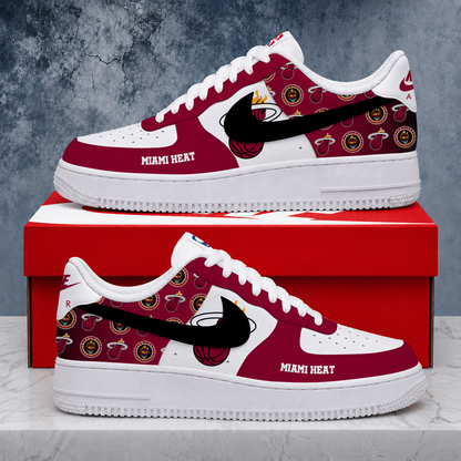 SPECIAL EDITION - NEW CUSTOMIZED NBA20 MHE MIAMI HEAT AF1 SNEAKERS
