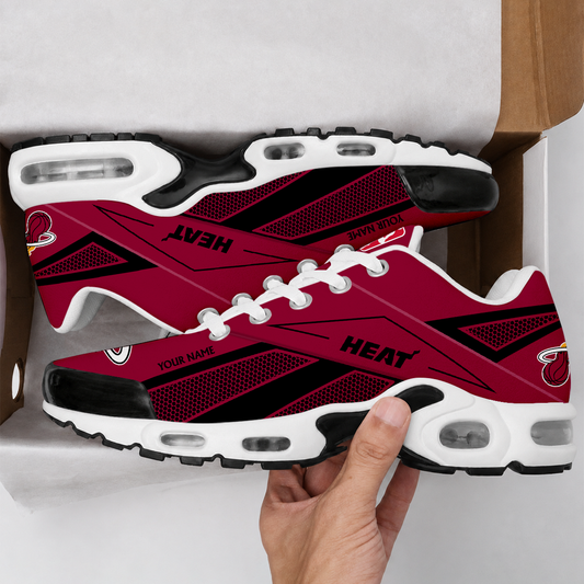 VIRAL EDITION - NEW CUSTOMIZED NBA20 MHE MIAMI HEAT AIR MAX PLUS SNEAKERS