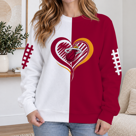 ELITE EDITION - NEW CUSTOMIZED MHE MIAMI HEAT RIBBED HOODIE & SWEATSHIRT - NBA20