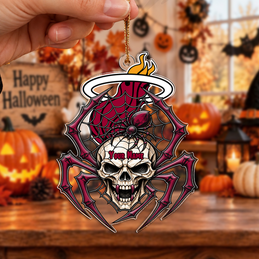 SPECIAL EDITION - NEW CUSTOMIZED NBA20 MHE MIAMI HEAT HALLOWEEN ACRYLIC ORNAMENT