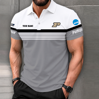 LIMITED EDITION - NEW CUSTOMIZED NCAA MAM20 PUB PURDUE BOILERMAKERS POLO SHIRT