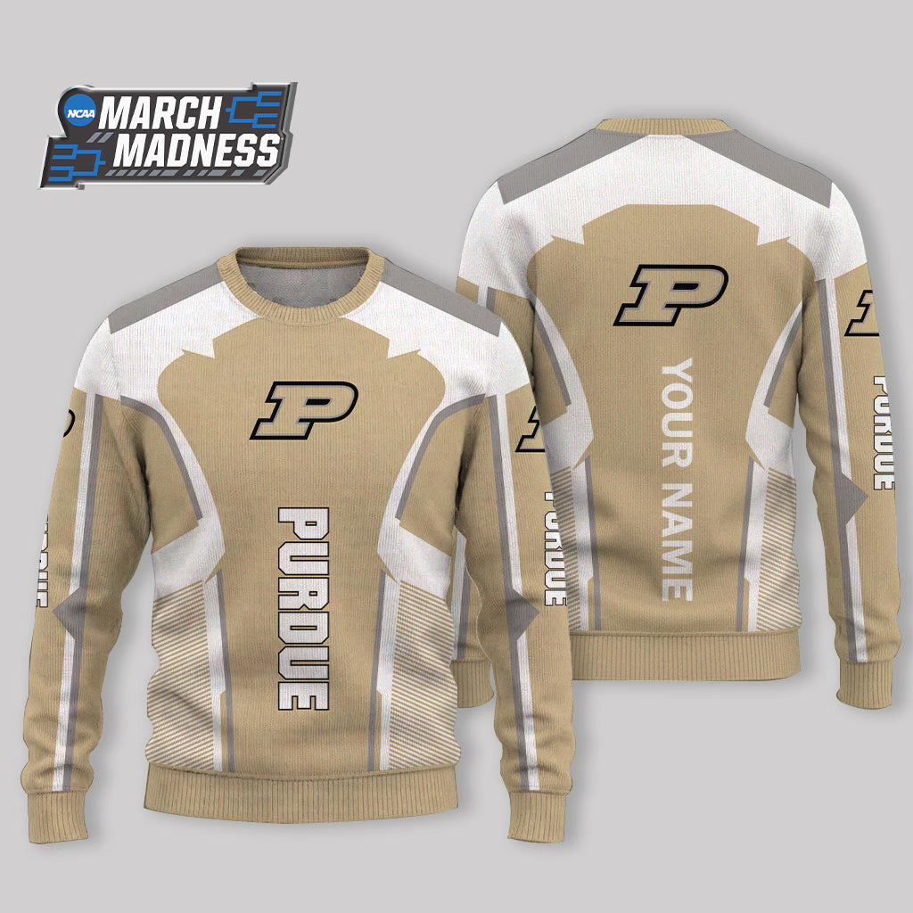 HOT DEAL - NEW CUSTOMIZED NCAA MAM20 PUB PURDUE BOILERMAKERS UGLY SWEATER