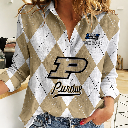 VIRAL EDITION - NEW CUSTOMIZED | NCAA MAM20 PUB PU BOILERMAKERS WOMEN CASUAL SHIRT FOR FAN