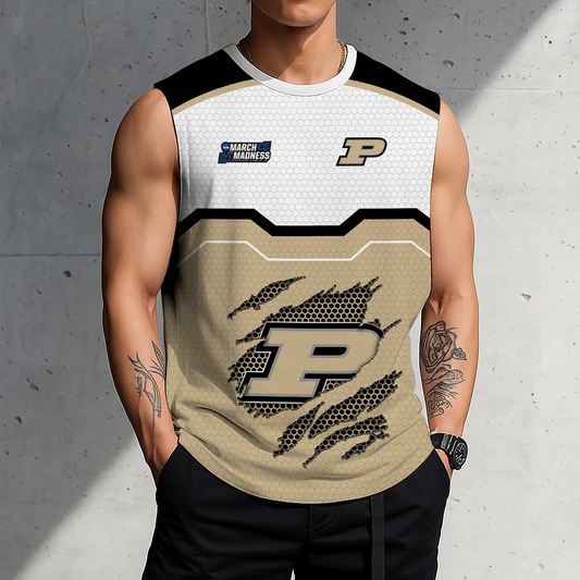 HOT DEAL - NEW CUSTOMIZED NCAA MAM20 PUB PURDUE BOILERMAKERS MEN'S GYM SHIRT