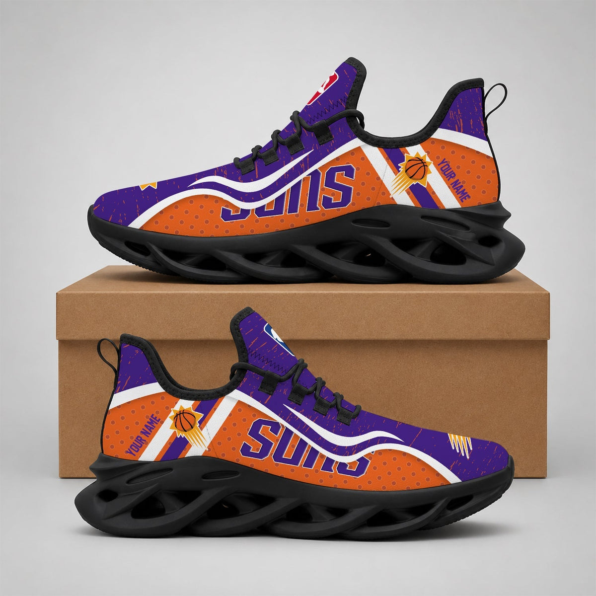 EXCLUSIVE EDITION - NEW CUSTOMIZED NBA21 PSU PHOENIX SUNS MAX SOUL SHOES