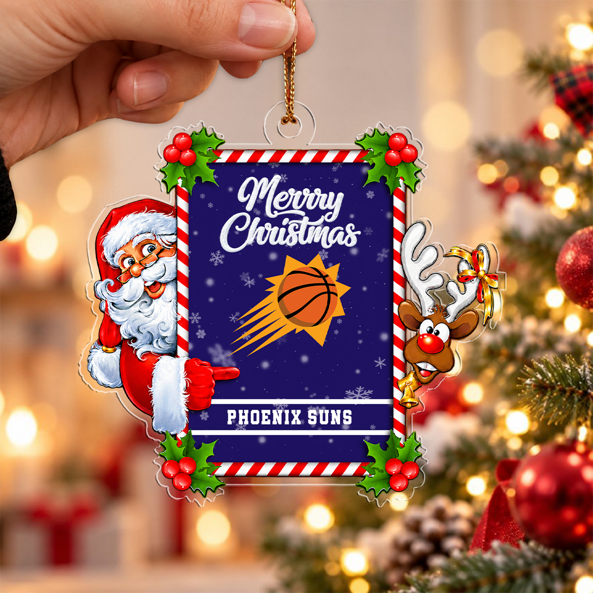 [LIMITED DROP] NEW CUSTOMIZED NBA21 PSU PHOENIX SUNS CHRISTMAS ACRYLIC ORNAMENT